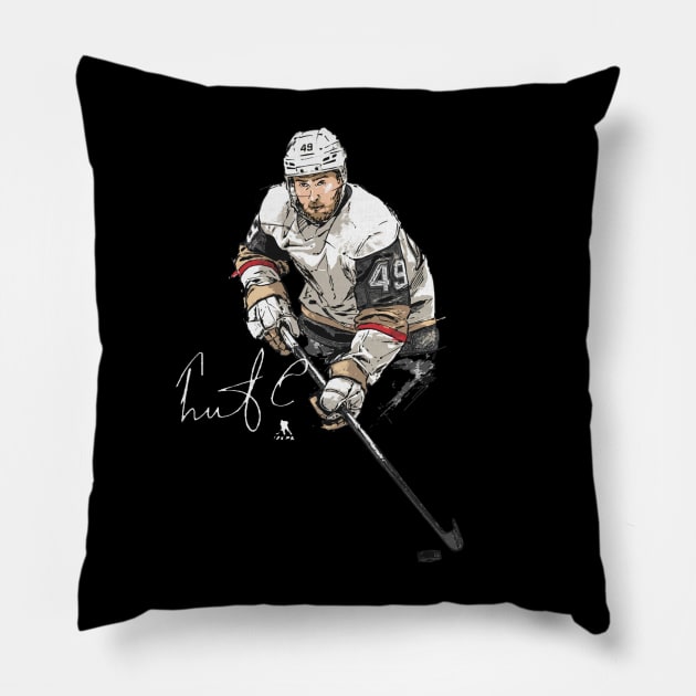 Ivan Barbashev Vegas Illustration Pillow by ClarityMacaws