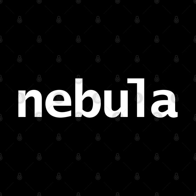 Nebula Minimal Star Typography White Text by ellenhenryart