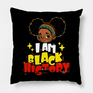 I Am Black History Kids Girls Black History Shirt Kids Boys Pillow