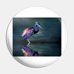 Tricoloured Heron Fishing Pin