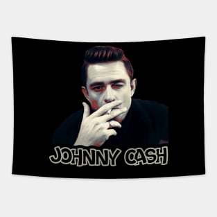 Retro Johnny Cash - man in black Tapestry