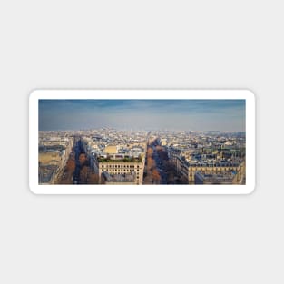 Aerial Paris cityscape Magnet