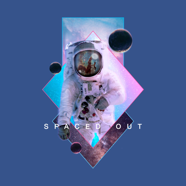 Disover Spaced Out Astronaut Aesthetic Vaporwave Outer Space Art - Vaporwave - T-Shirt