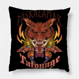 paskalamak wolve shirt Pillow