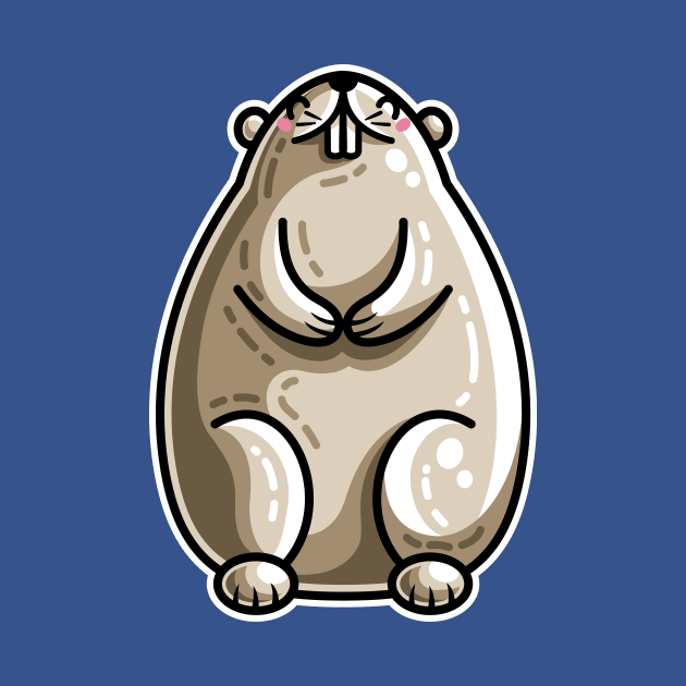 Kawaii Cute Marmot Groundhog by freeves