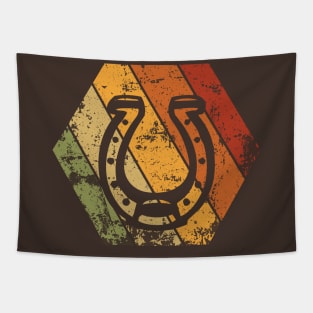 Horse Hooves Retro Vintage Icon Symbol Tapestry