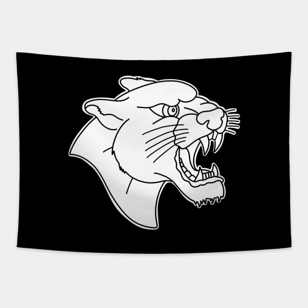 HomeSchoolTattoo Panther Tapestry by HomeSchoolTattoo