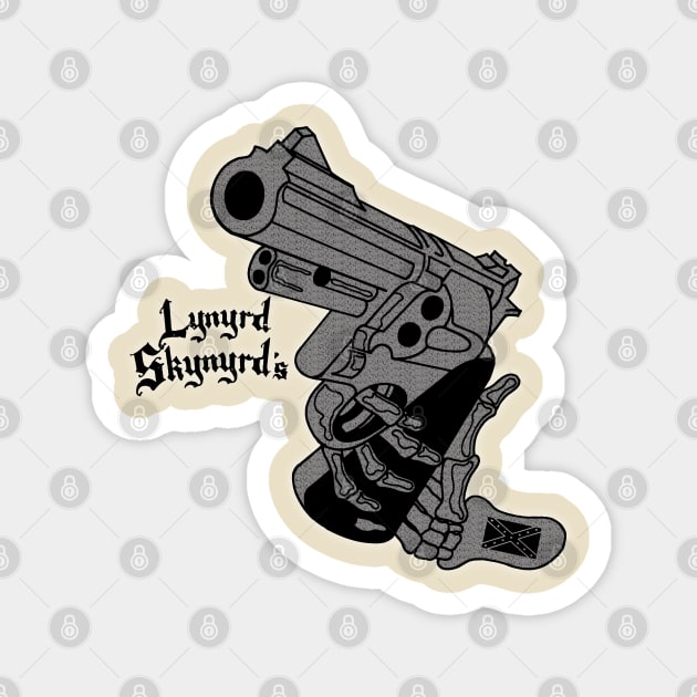 rock gun retro Magnet by GleenLotus Ink