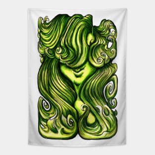 Luscious Locks - Lime Punch Tapestry