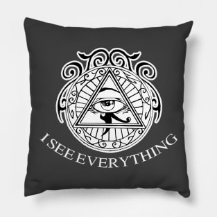 I See Everything Illuminati Pillow