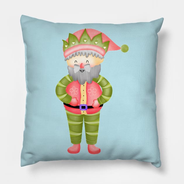 Cute santa claus Pillow by Onanong art design shop.