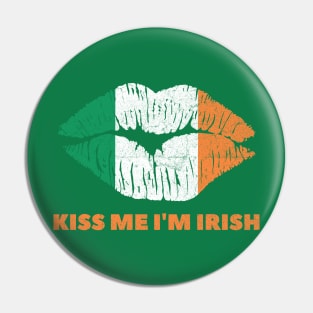 kiss me i,m irish pride lips Pin