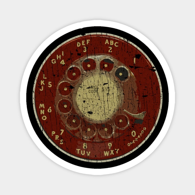 Rotary Dial 70s -VINTAGE RETRO STYLE Magnet by lekhartimah