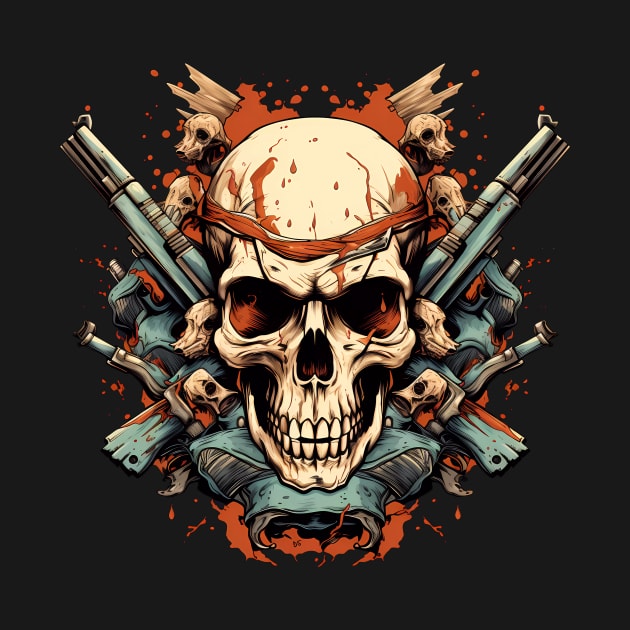 Skull With Guns by Acid_rain