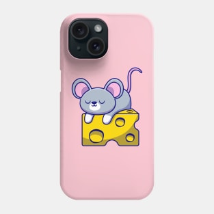 Cute Mouse Sleeping On The Cheese Phone Case