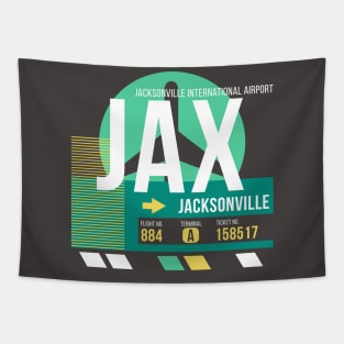 Jacksonville (JAX) Airport // Retro Sunset Baggage Tag Tapestry