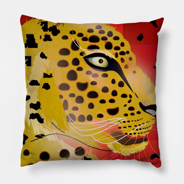 Leopard Pillow by Zealjagan