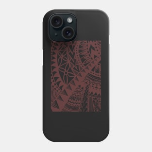 Pacific Island Pattern 2 - Brown Phone Case