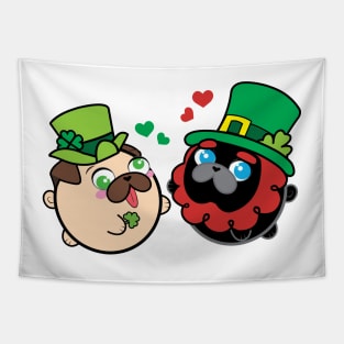 Pugs - Happy St. Patrick's Day! - Poopy & Doopy Tapestry