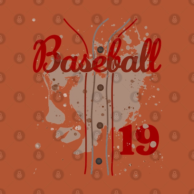 Baseball Jersey Number 19 Kids Baseball Uniform Dirty Funny #19 by TeeCreations