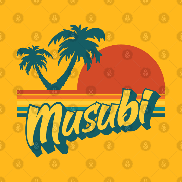 Musubi Hawaiian Food Retro Style by Huhnerdieb Apparel