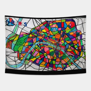 Paris Map Tapestry