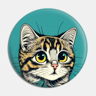 Cat Face Lover Design Pin