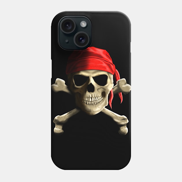 Jolly Roger Pirate Skull Phone Case by macdonaldcreativestudios