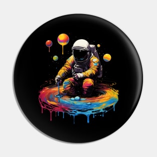 Trippy Psychedelic Astronaut - Universe Creator Pin