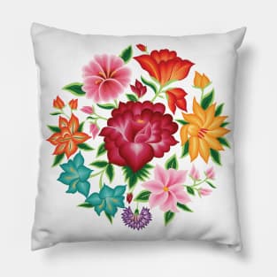 Mexican Floral Bouquet Pillow