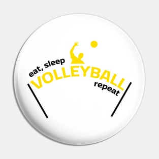 Eat Sleep Volleyball Repeat Pin