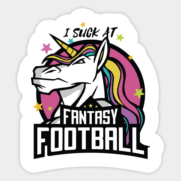 Funny Unicorn Fantasy Football Graphic Design Funny Sticker Teepublic