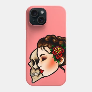 Traditional Lady Head Phone Case