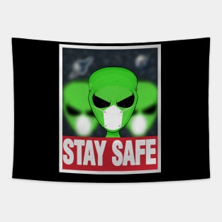 STAY SAFE ALIENS Tapestry