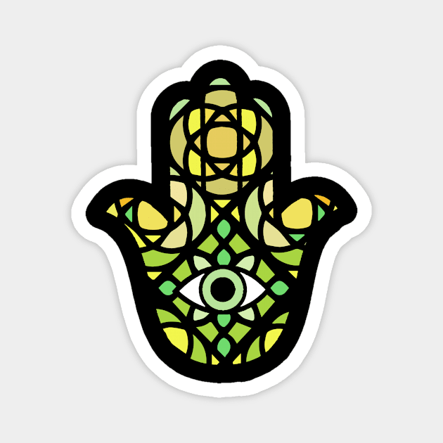 Hamsa Hand Evil Eye Magnet by livania