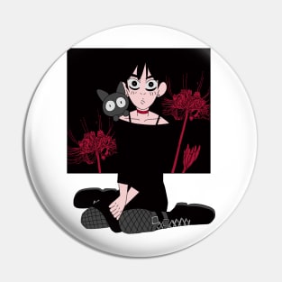 Gothic Anime Girl Pin