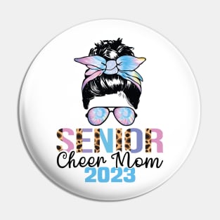 Messy Senior Class Of 2023 Cheer Mom leopad skin Pin