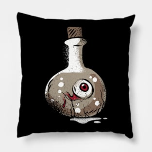 Eyeball in Lab Flask Pillow