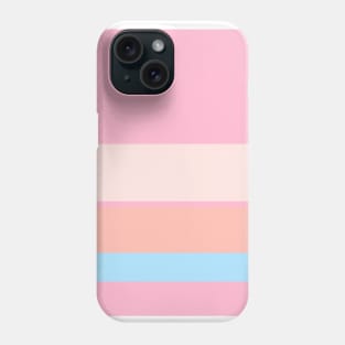 A superior unity of Fresh Air, Cornflower Blue, Baby Pink, Misty Rose and Pale Rose stripes. Phone Case