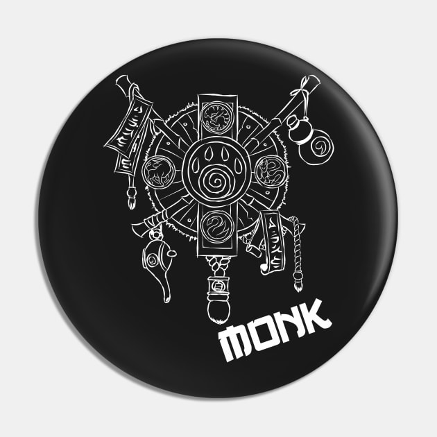 Monk Crest (White) Pin by DeLyss-Iouz