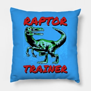 🦖 Raptor Trainer, Jurassic Velociraptor, Dinosaur Lover Pillow