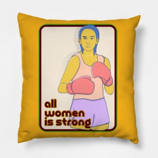 Boxing Woman Pillow