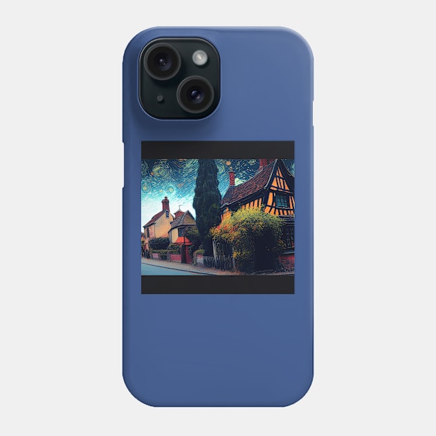 Starry Night Over Godric's Hollow Phone Case by Grassroots Green