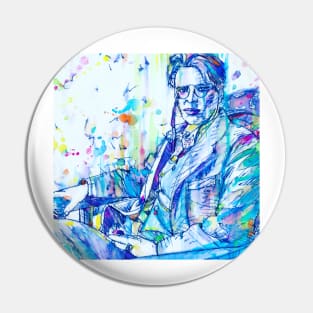 W. B. YEATS - watercolor and ink portrait .1 Pin