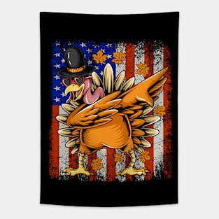 Happy Thanksgiving Funny Turkey Day Toddler Turkey Lovers Funny Thanksgiving Gift Tapestry