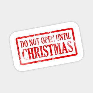 Santa Do Not Open Tag Christmas Stamps Funny Xmas Matching Magnet