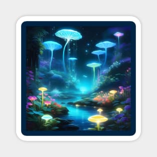 Bioluminescent garden Magnet