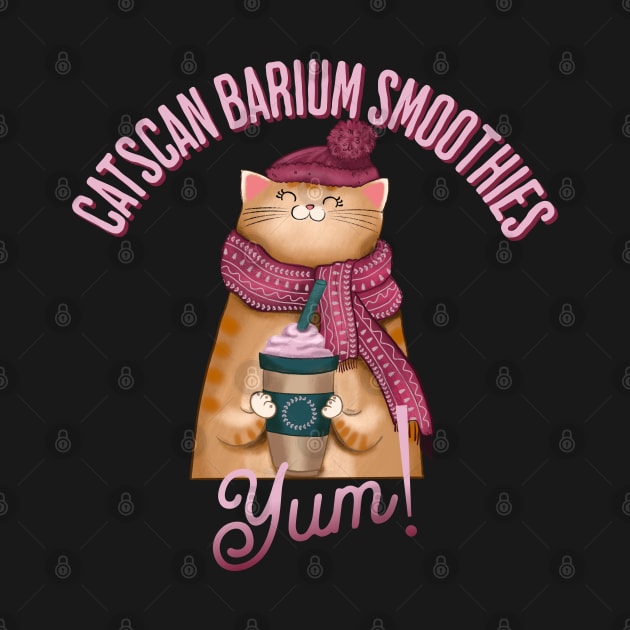 Funny CTScan barium beverage Happy Cat design by Luxinda