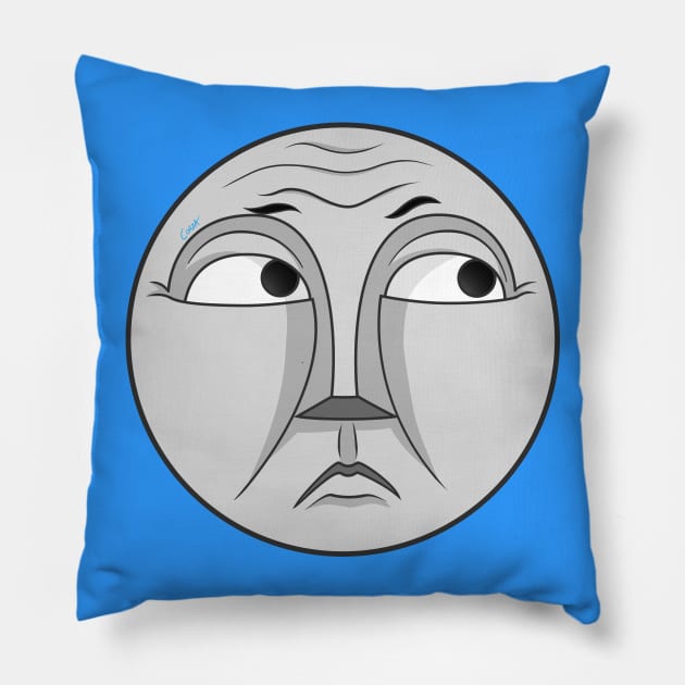 Gordon grumpy face Pillow by corzamoon