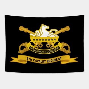 8th Cavalry Regiment w Br - Ribbon Tapestry